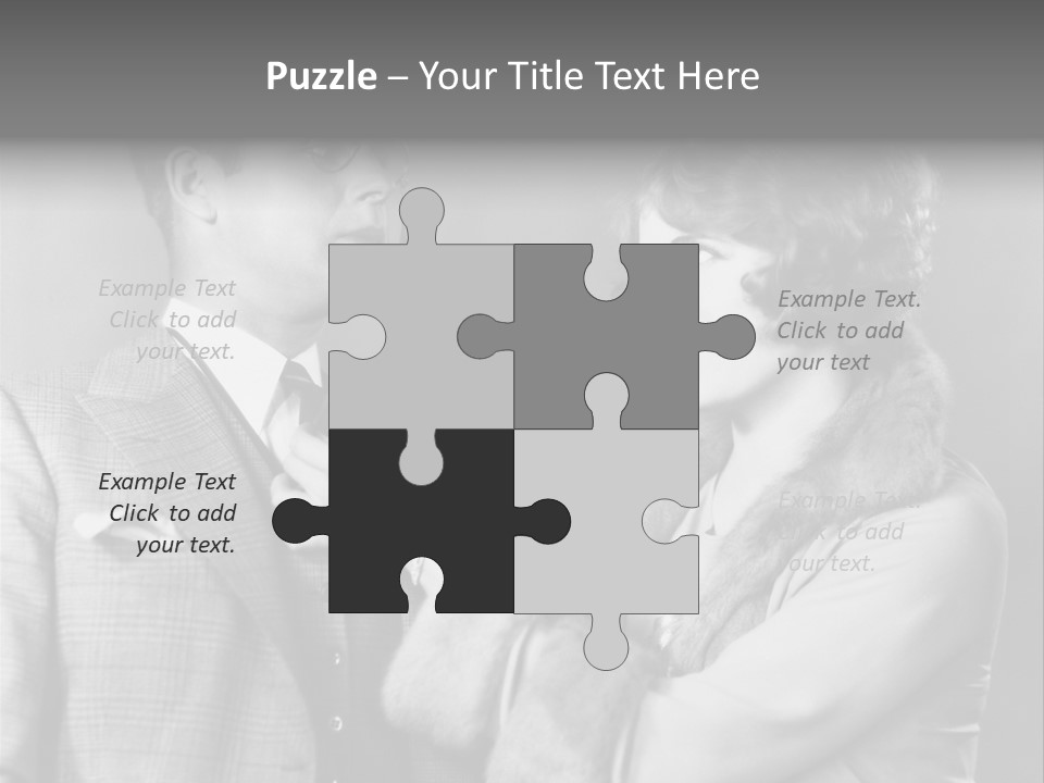 A Man Putting A Tie On A Woman's Neck PowerPoint Template