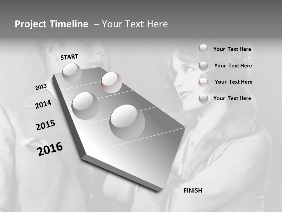 A Man Putting A Tie On A Woman's Neck PowerPoint Template