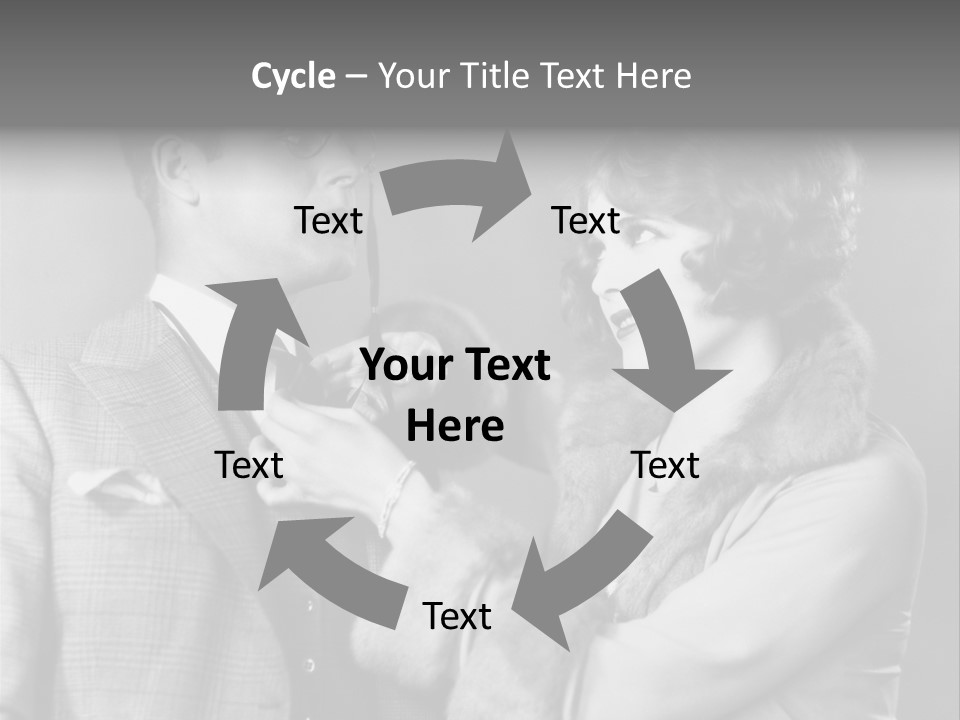 A Man Putting A Tie On A Woman's Neck PowerPoint Template