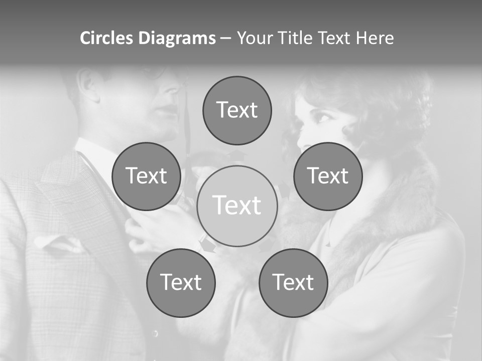 A Man Putting A Tie On A Woman's Neck PowerPoint Template