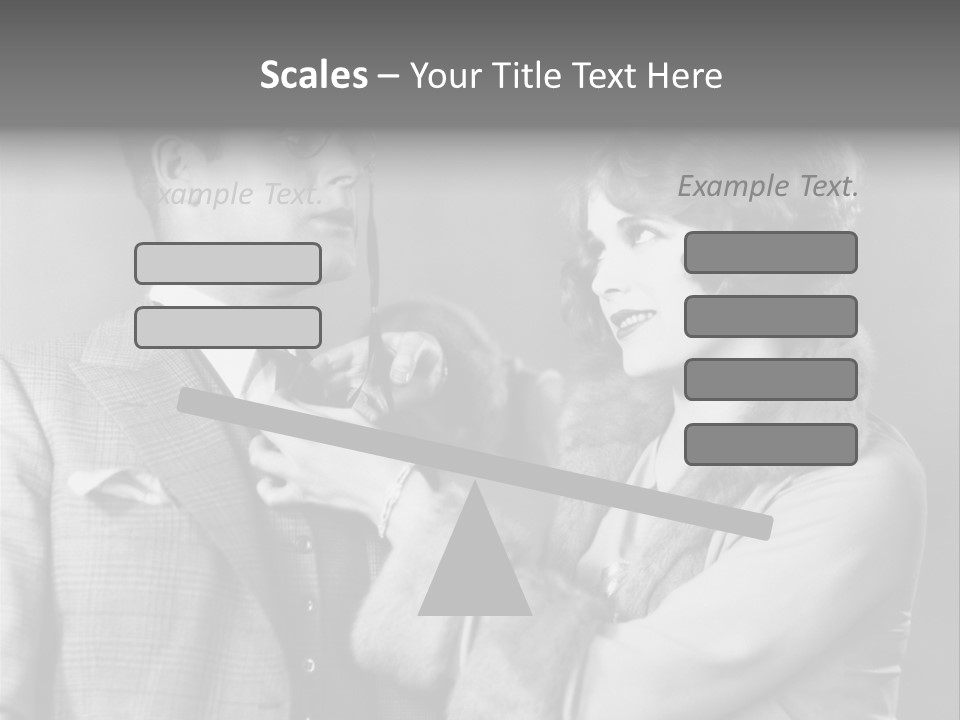 A Man Putting A Tie On A Woman's Neck PowerPoint Template