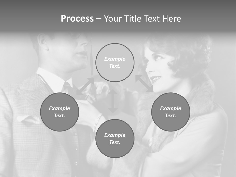A Man Putting A Tie On A Woman's Neck PowerPoint Template