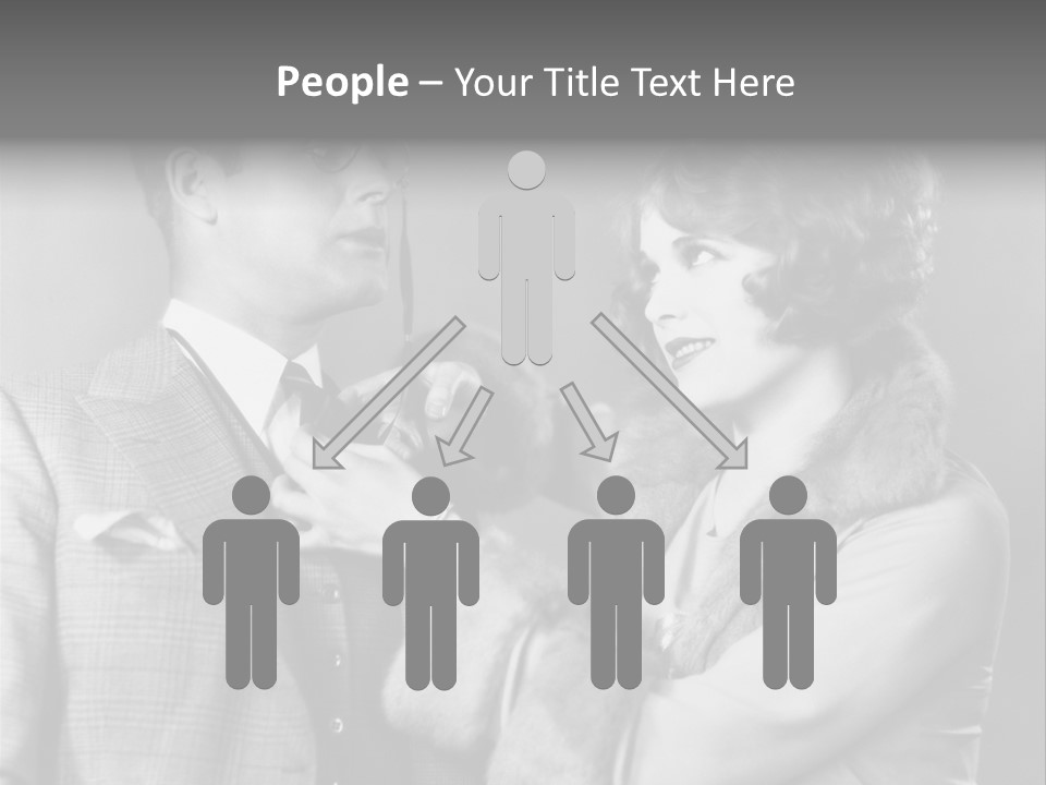 A Man Putting A Tie On A Woman's Neck PowerPoint Template