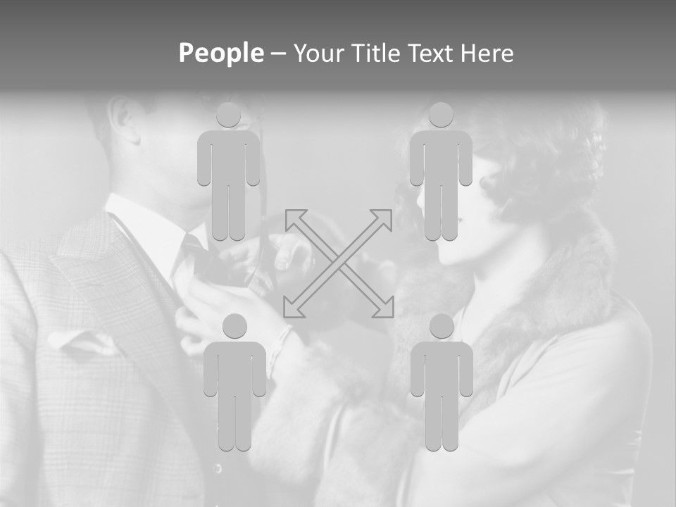 A Man Putting A Tie On A Woman's Neck PowerPoint Template