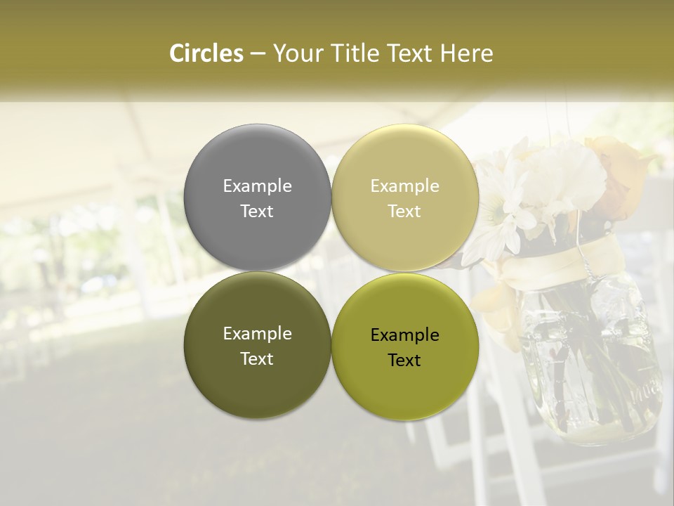 A Bunch Of White And Yellow Flowers In A Vase PowerPoint Template