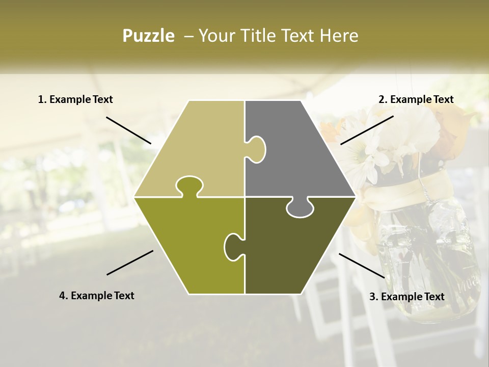 A Bunch Of White And Yellow Flowers In A Vase PowerPoint Template