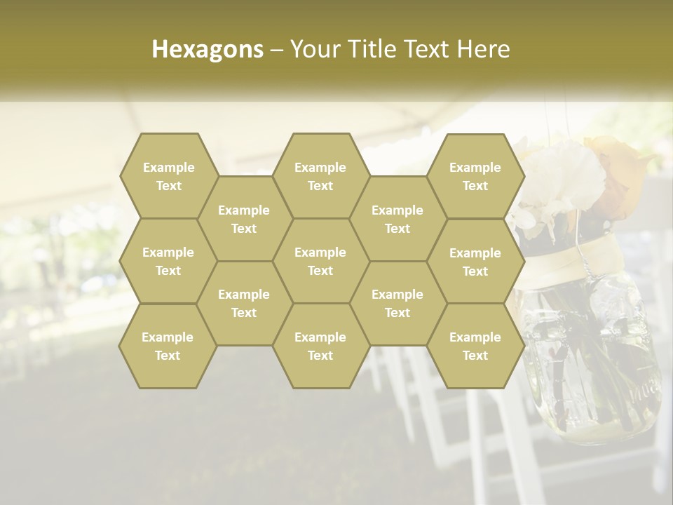 A Bunch Of White And Yellow Flowers In A Vase PowerPoint Template