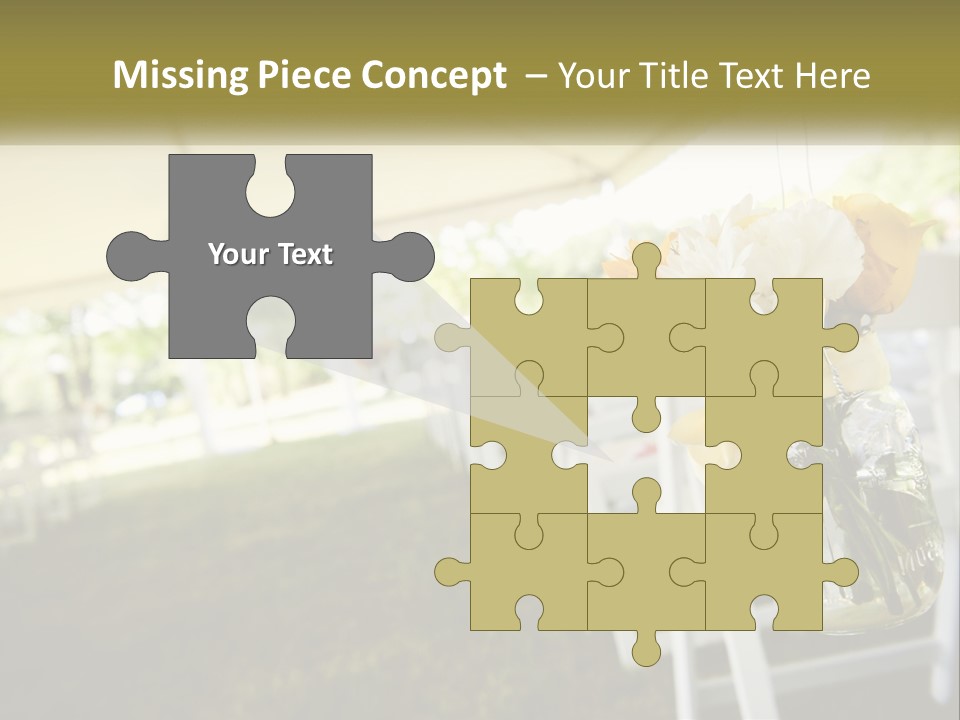 A Bunch Of White And Yellow Flowers In A Vase PowerPoint Template