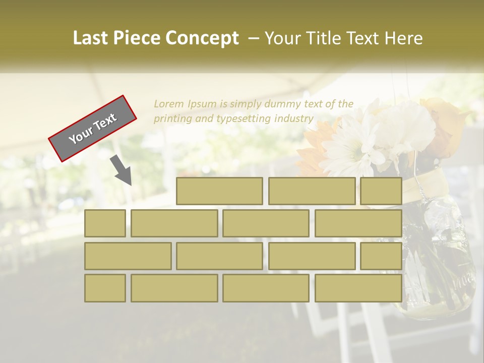 A Bunch Of White And Yellow Flowers In A Vase PowerPoint Template