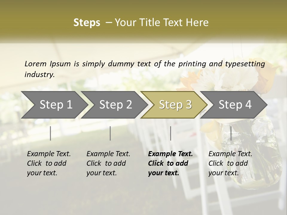 A Bunch Of White And Yellow Flowers In A Vase PowerPoint Template