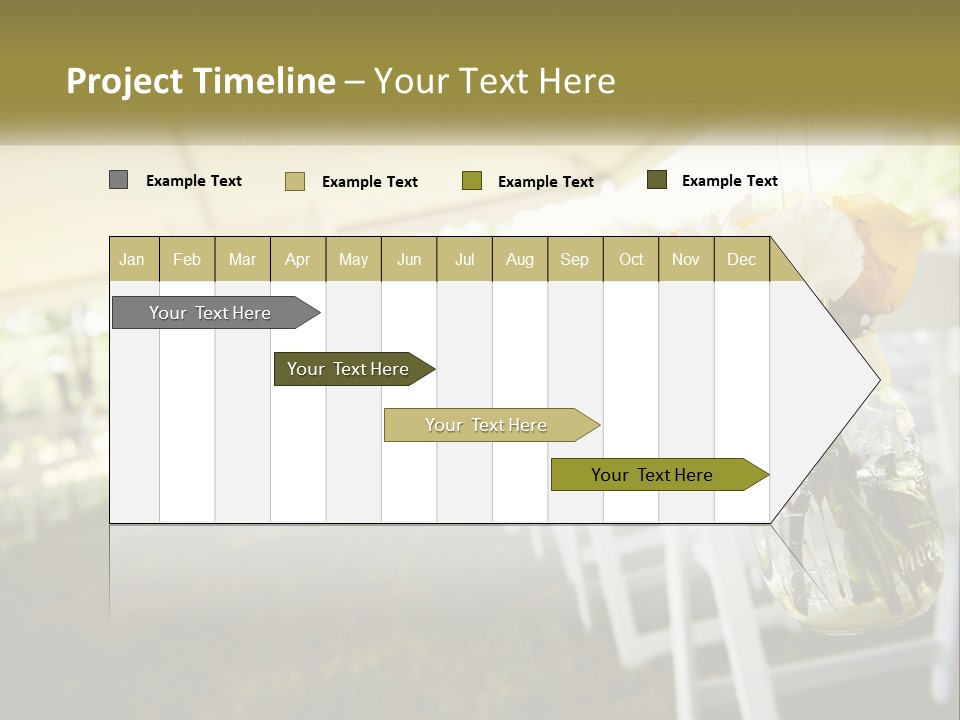A Bunch Of White And Yellow Flowers In A Vase PowerPoint Template