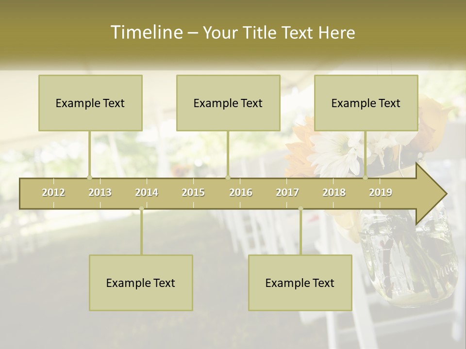 A Bunch Of White And Yellow Flowers In A Vase PowerPoint Template