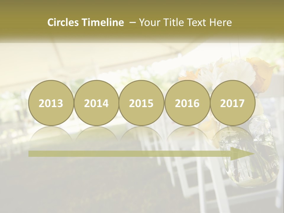 A Bunch Of White And Yellow Flowers In A Vase PowerPoint Template