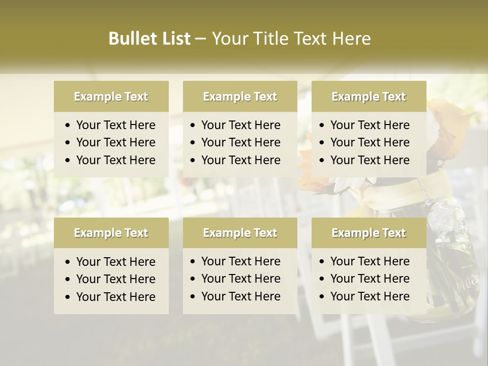 A Bunch Of White And Yellow Flowers In A Vase PowerPoint Template
