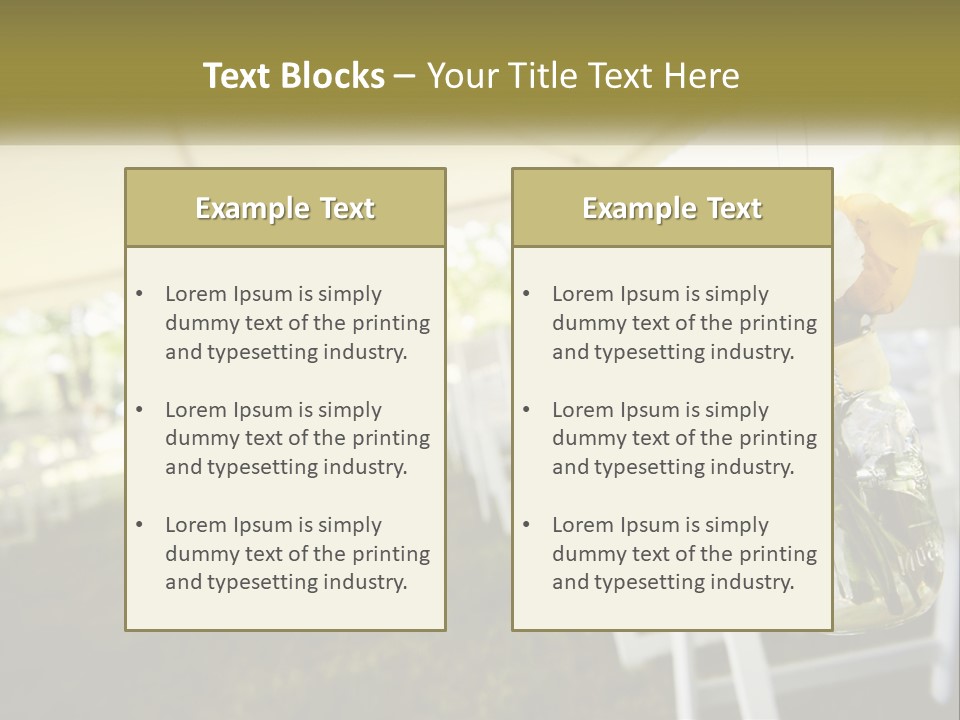 A Bunch Of White And Yellow Flowers In A Vase PowerPoint Template