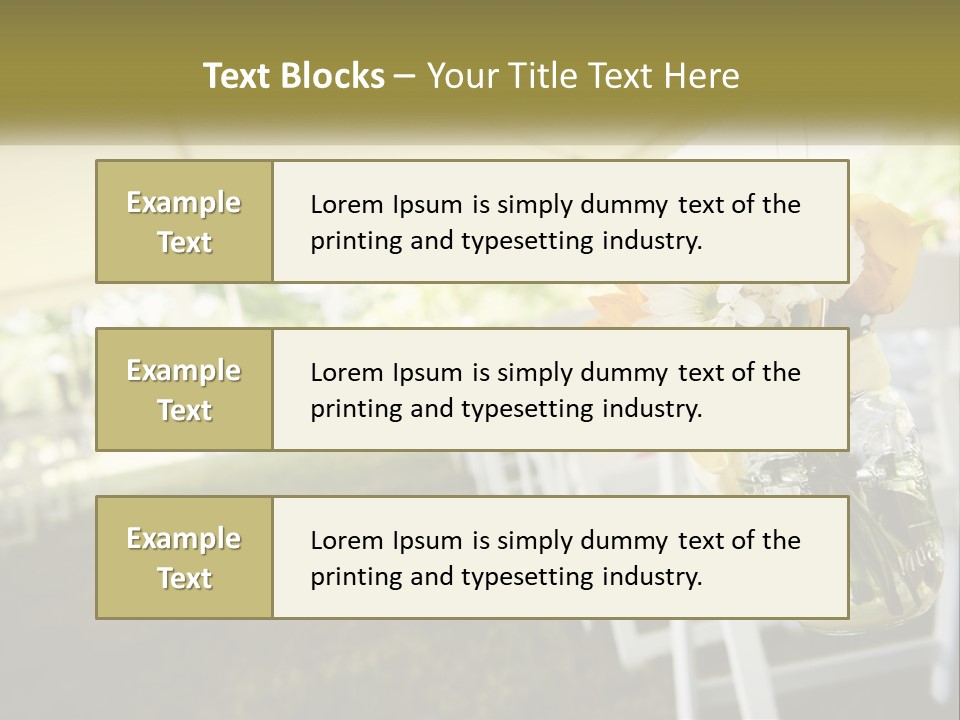 A Bunch Of White And Yellow Flowers In A Vase PowerPoint Template
