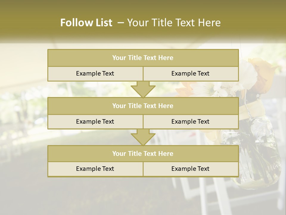 A Bunch Of White And Yellow Flowers In A Vase PowerPoint Template