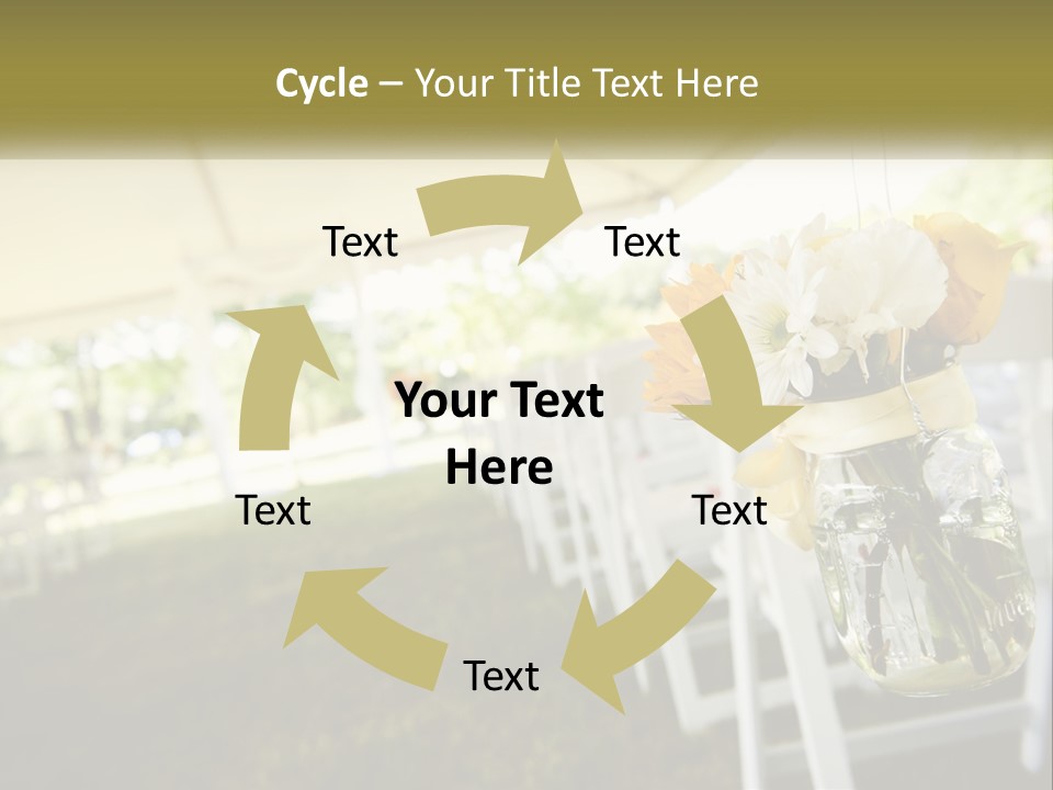 A Bunch Of White And Yellow Flowers In A Vase PowerPoint Template