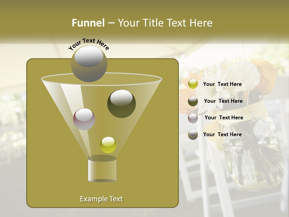 A Bunch Of White And Yellow Flowers In A Vase PowerPoint Template