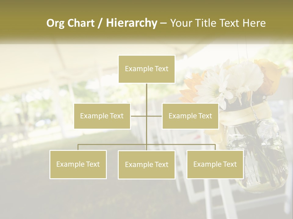 A Bunch Of White And Yellow Flowers In A Vase PowerPoint Template