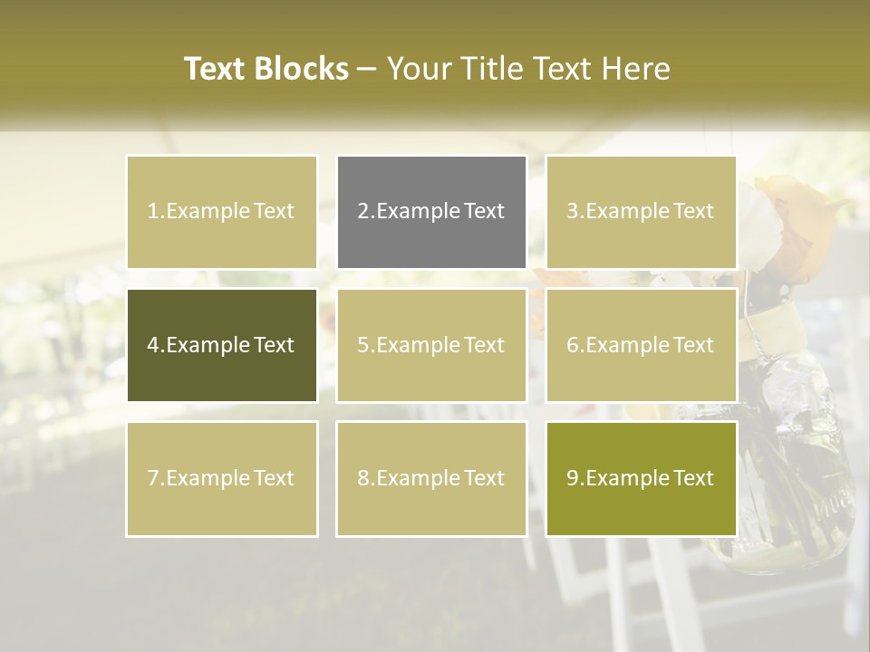 A Bunch Of White And Yellow Flowers In A Vase PowerPoint Template