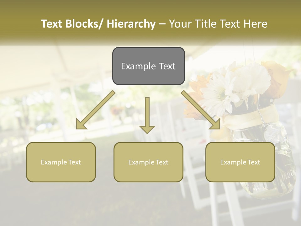 A Bunch Of White And Yellow Flowers In A Vase PowerPoint Template