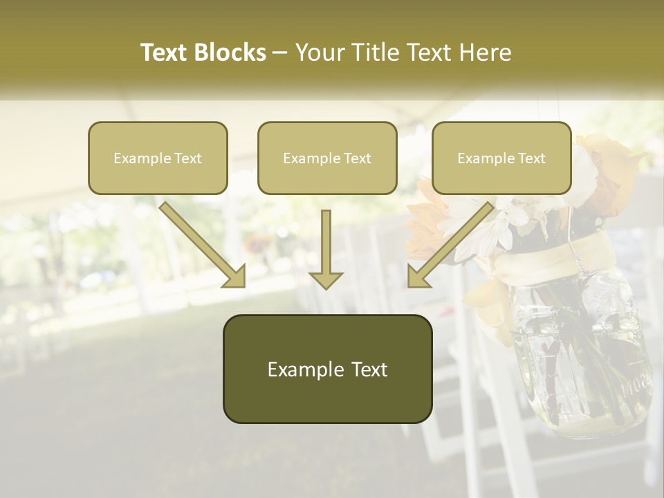 A Bunch Of White And Yellow Flowers In A Vase PowerPoint Template