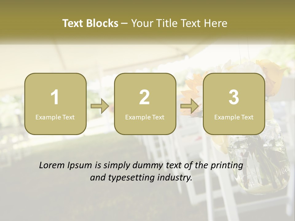 A Bunch Of White And Yellow Flowers In A Vase PowerPoint Template
