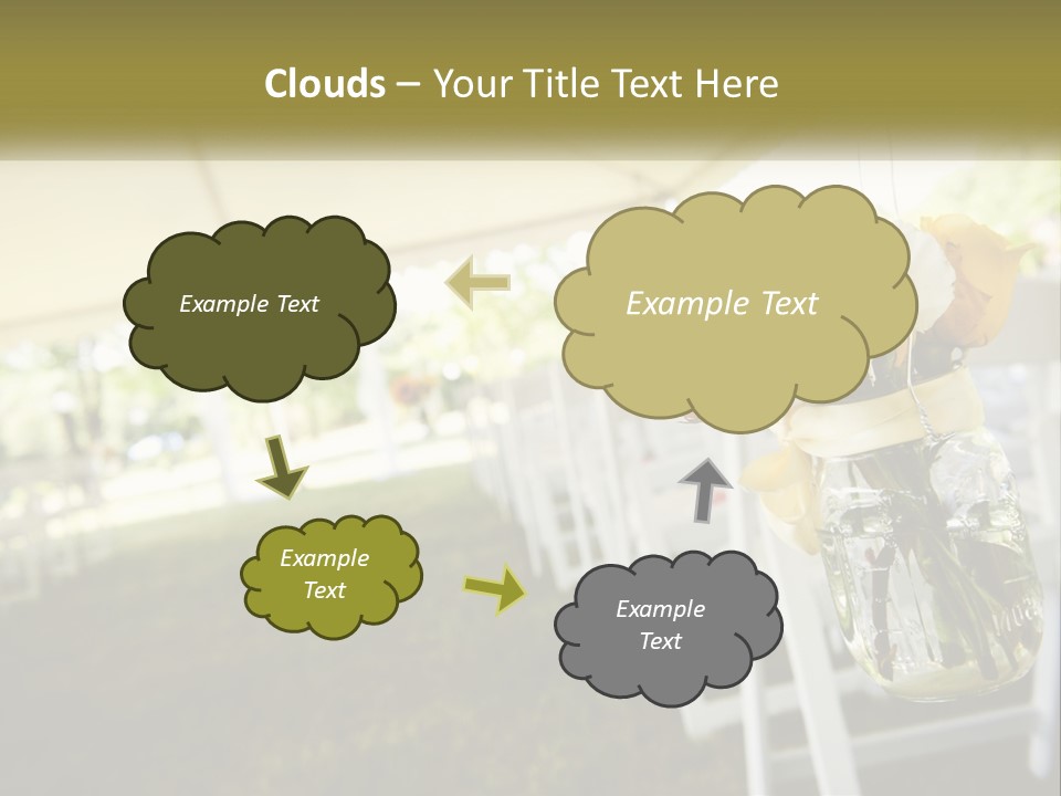 A Bunch Of White And Yellow Flowers In A Vase PowerPoint Template