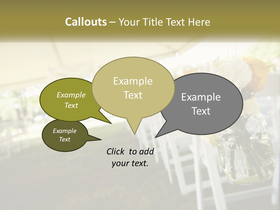 A Bunch Of White And Yellow Flowers In A Vase PowerPoint Template