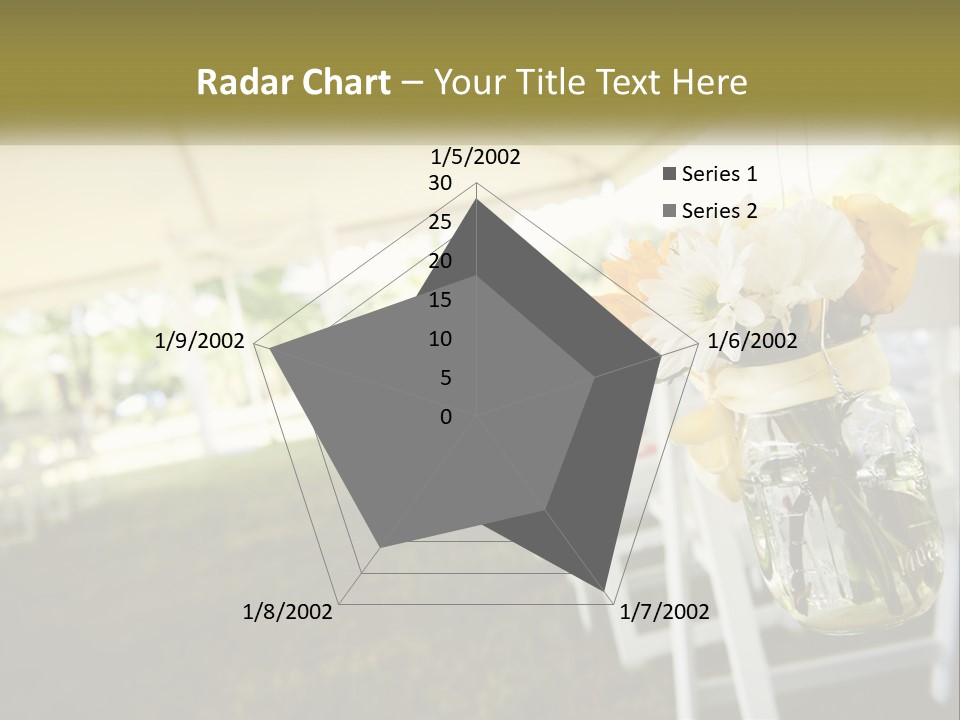 A Bunch Of White And Yellow Flowers In A Vase PowerPoint Template