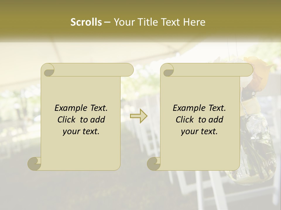 A Bunch Of White And Yellow Flowers In A Vase PowerPoint Template