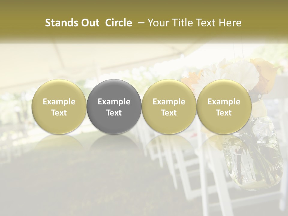 A Bunch Of White And Yellow Flowers In A Vase PowerPoint Template