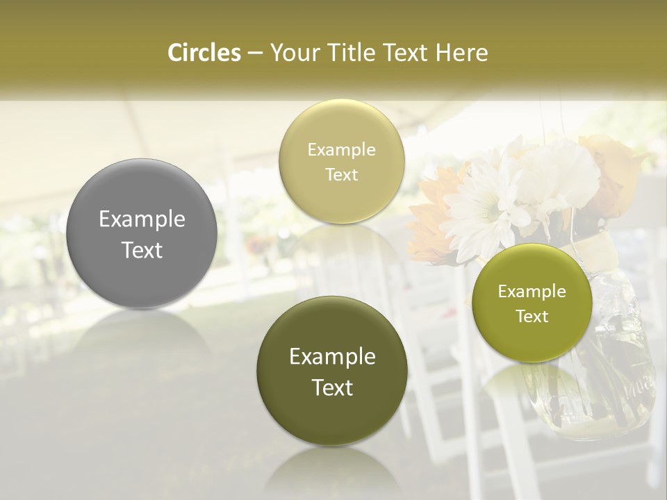 A Bunch Of White And Yellow Flowers In A Vase PowerPoint Template