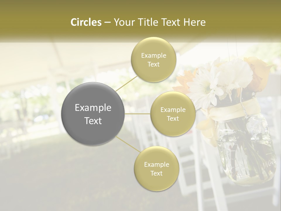 A Bunch Of White And Yellow Flowers In A Vase PowerPoint Template