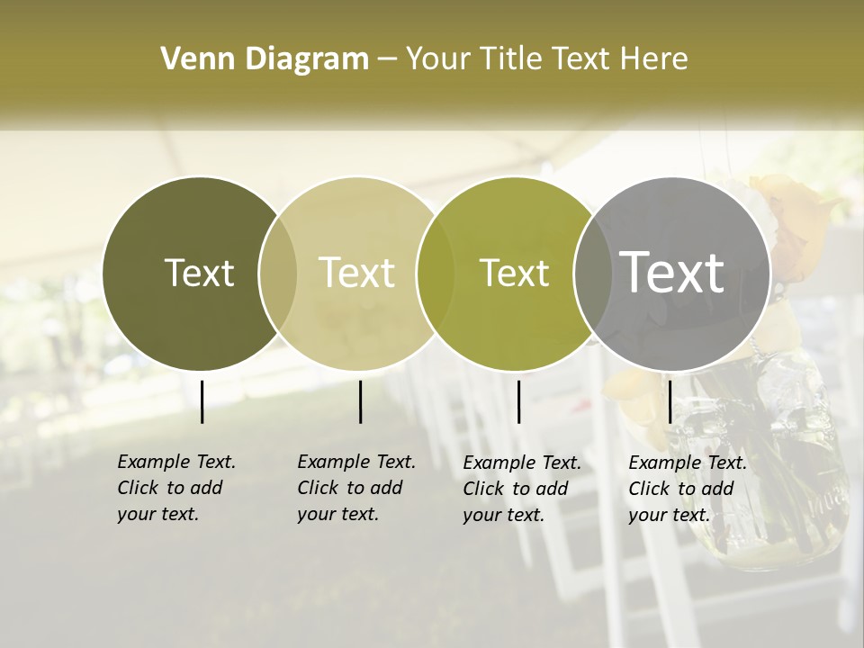 A Bunch Of White And Yellow Flowers In A Vase PowerPoint Template