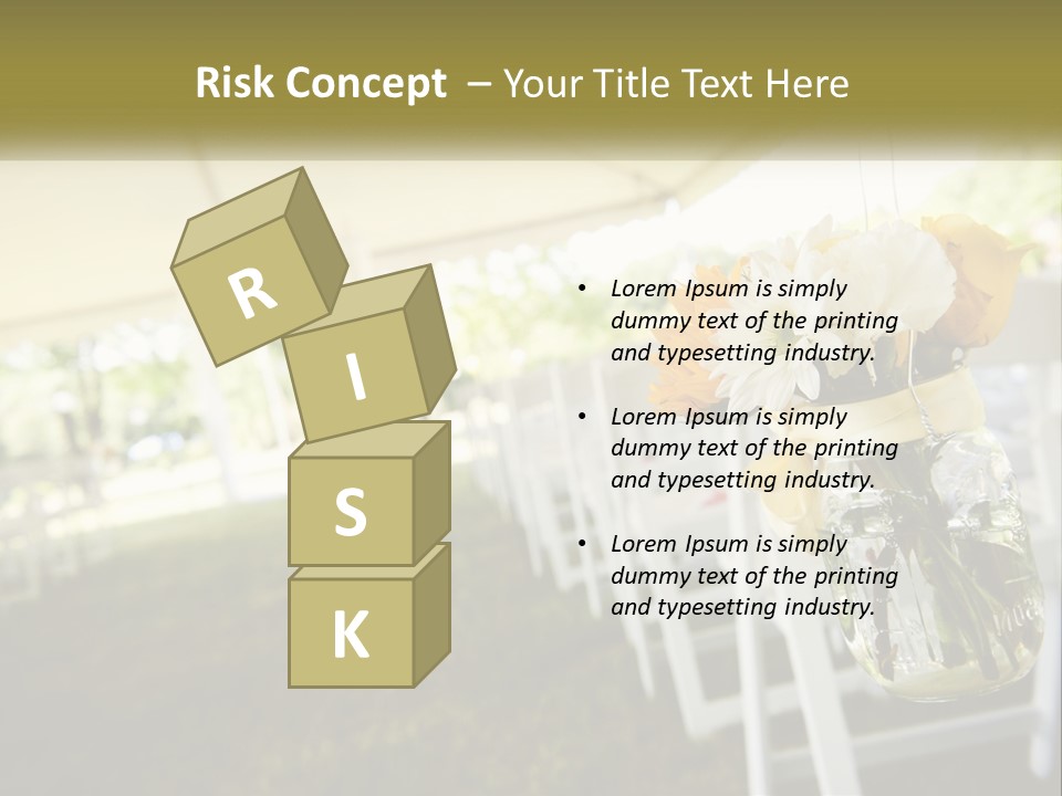 A Bunch Of White And Yellow Flowers In A Vase PowerPoint Template