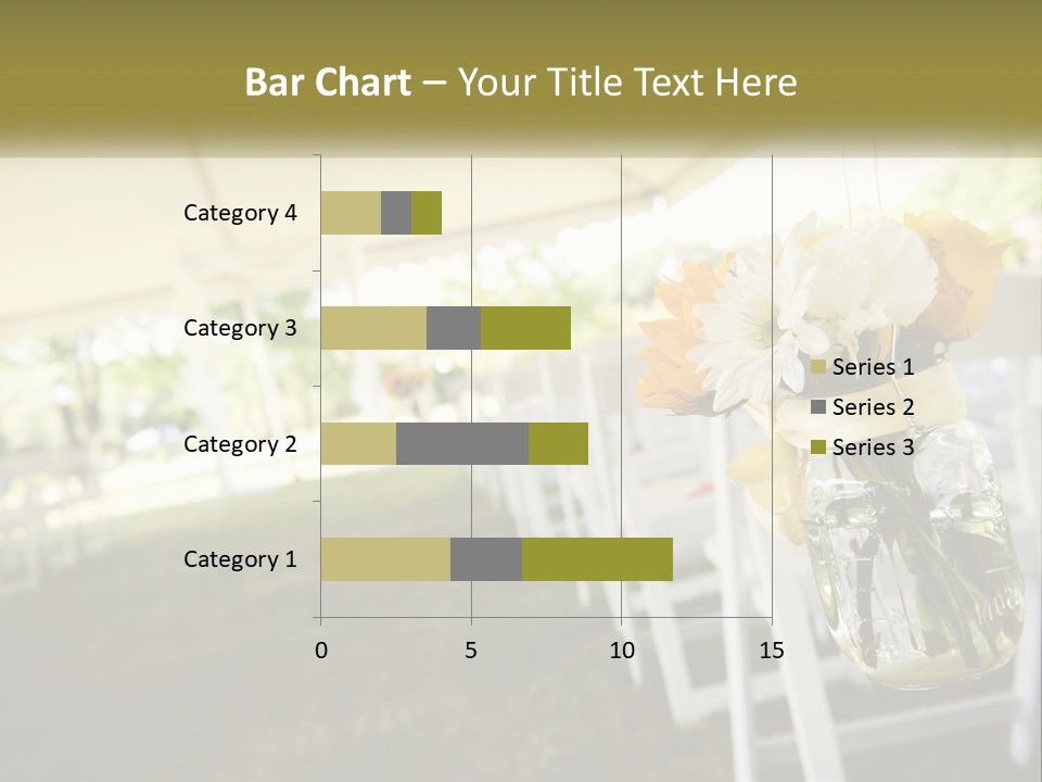 A Bunch Of White And Yellow Flowers In A Vase PowerPoint Template