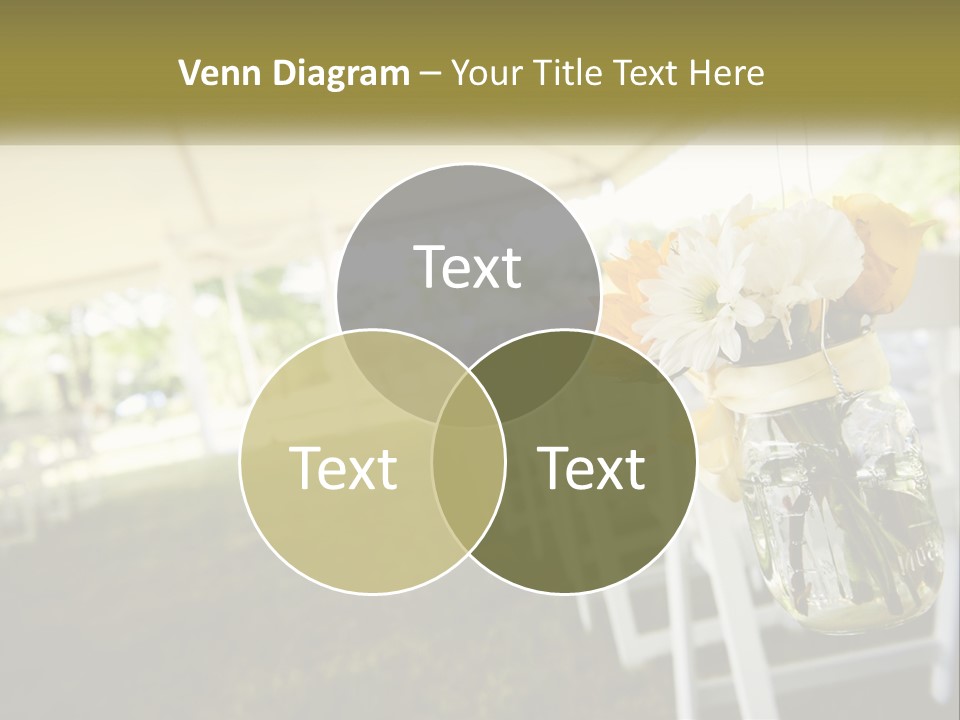 A Bunch Of White And Yellow Flowers In A Vase PowerPoint Template