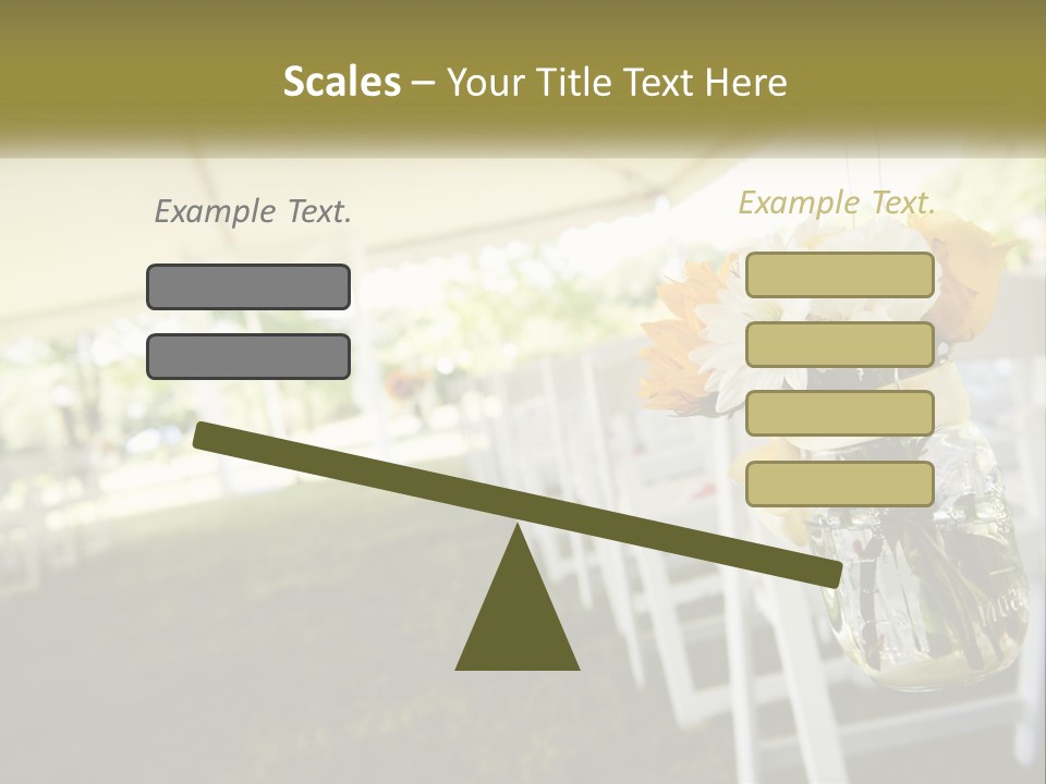 A Bunch Of White And Yellow Flowers In A Vase PowerPoint Template