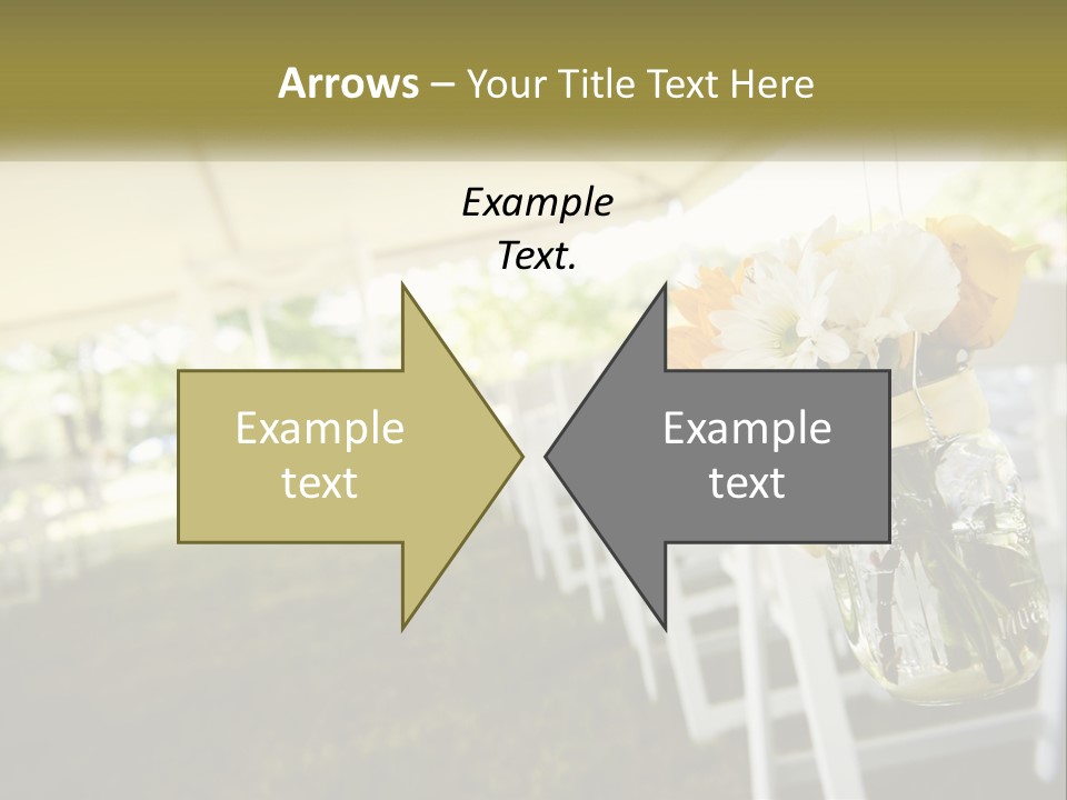 A Bunch Of White And Yellow Flowers In A Vase PowerPoint Template