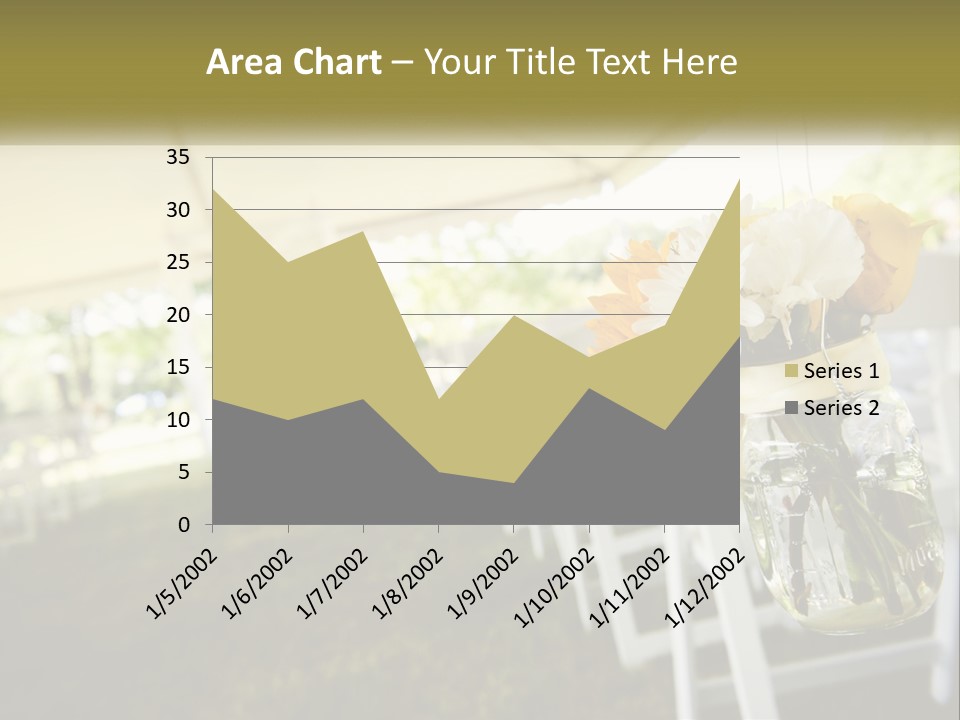 A Bunch Of White And Yellow Flowers In A Vase PowerPoint Template