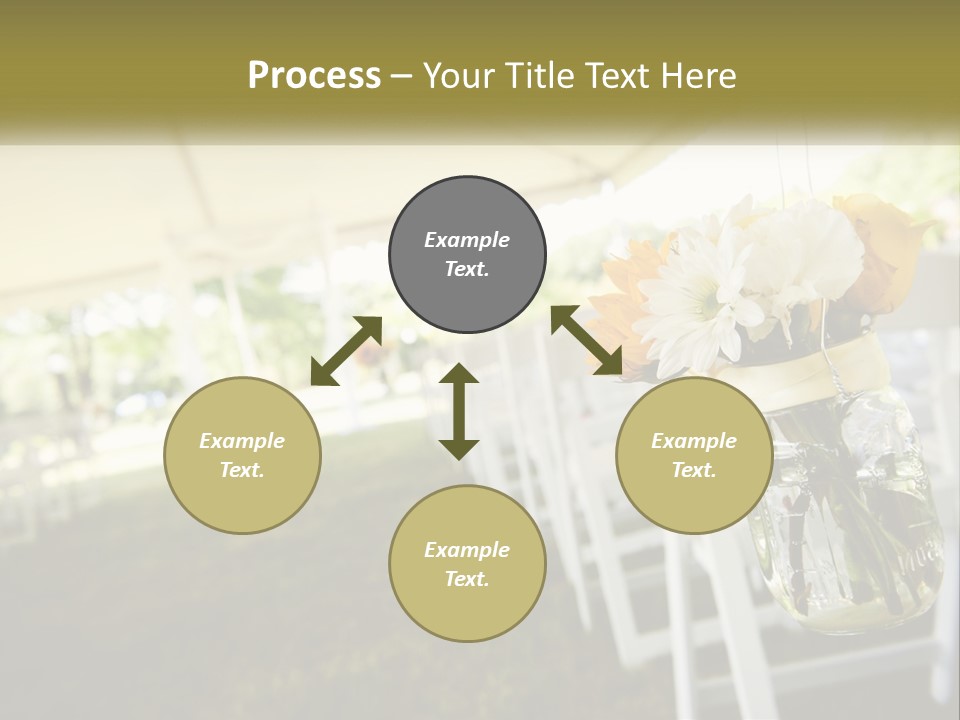 A Bunch Of White And Yellow Flowers In A Vase PowerPoint Template