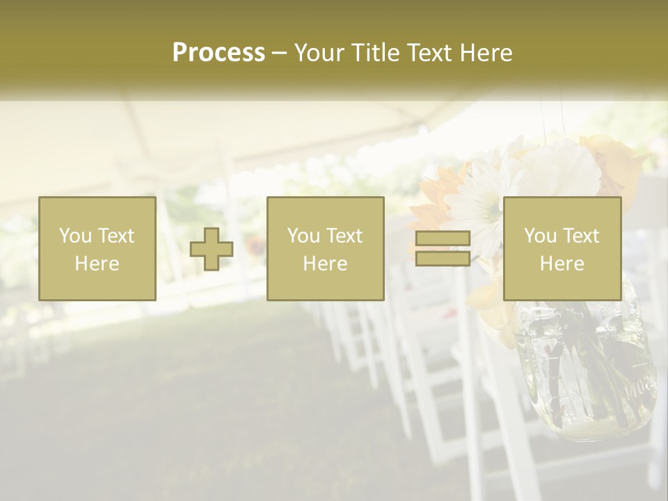 A Bunch Of White And Yellow Flowers In A Vase PowerPoint Template