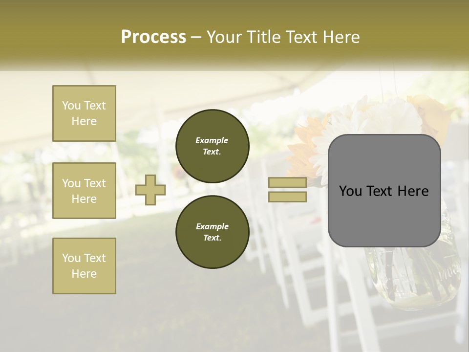 A Bunch Of White And Yellow Flowers In A Vase PowerPoint Template