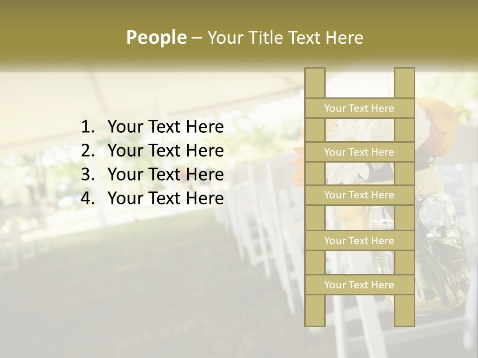 A Bunch Of White And Yellow Flowers In A Vase PowerPoint Template