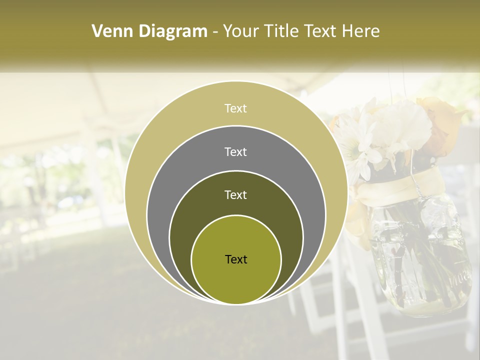 A Bunch Of White And Yellow Flowers In A Vase PowerPoint Template