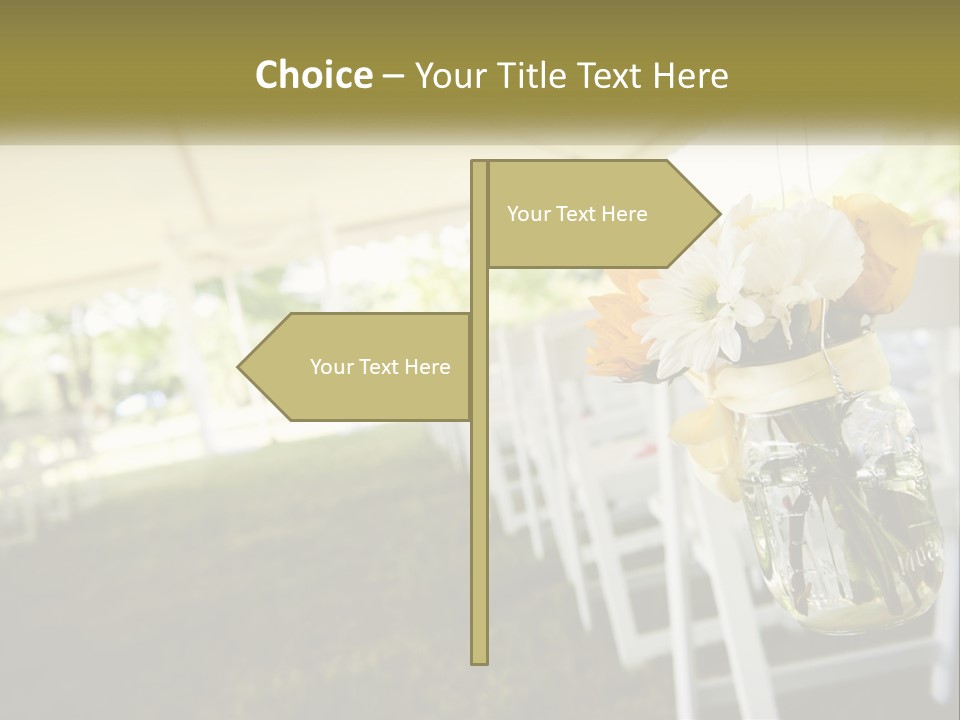 A Bunch Of White And Yellow Flowers In A Vase PowerPoint Template