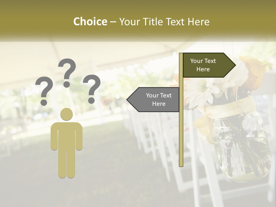 A Bunch Of White And Yellow Flowers In A Vase PowerPoint Template