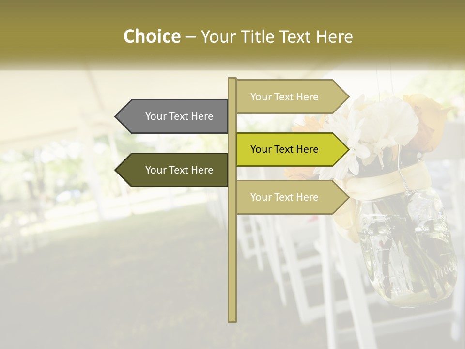 A Bunch Of White And Yellow Flowers In A Vase PowerPoint Template